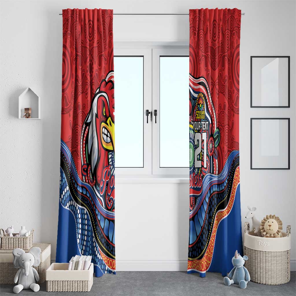 Custom Roosters Honouring First Nations Window Curtain NAIDOC 2026 Deadly 50 Years