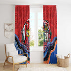 Custom Roosters Honouring First Nations Window Curtain NAIDOC 2026 Deadly 50 Years