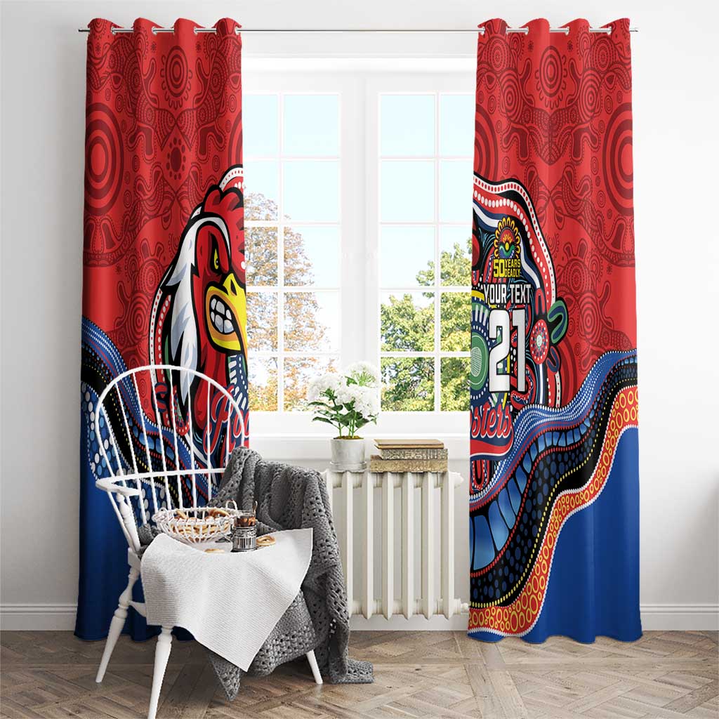 Custom Roosters Honouring First Nations Window Curtain NAIDOC 2026 Deadly 50 Years