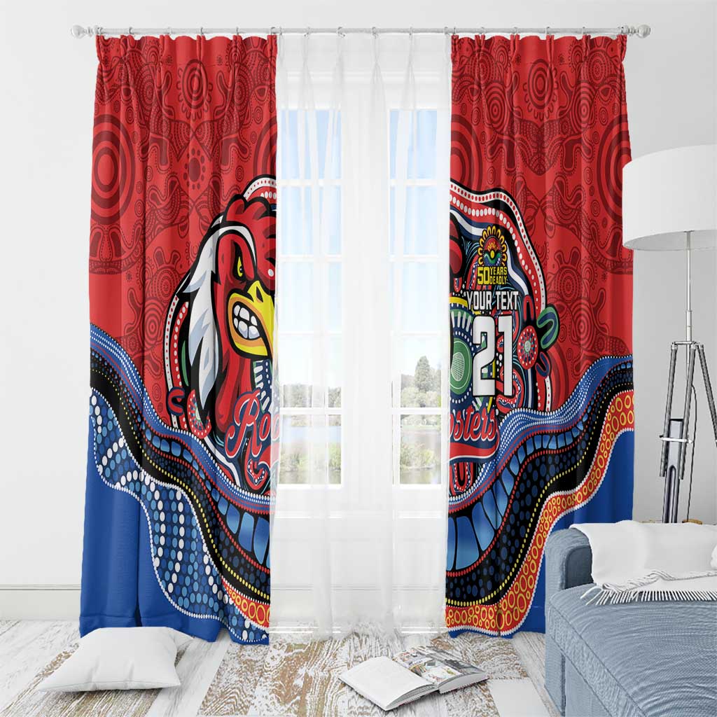 Custom Roosters Honouring First Nations Window Curtain NAIDOC 2026 Deadly 50 Years