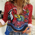 Custom Roosters Honouring First Nations Women Casual Shirt NAIDOC 2026 Deadly 50 Years