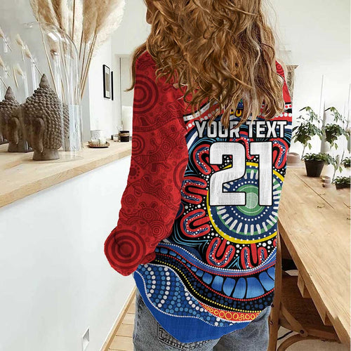Custom Roosters Honouring First Nations Women Casual Shirt NAIDOC 2026 Deadly 50 Years