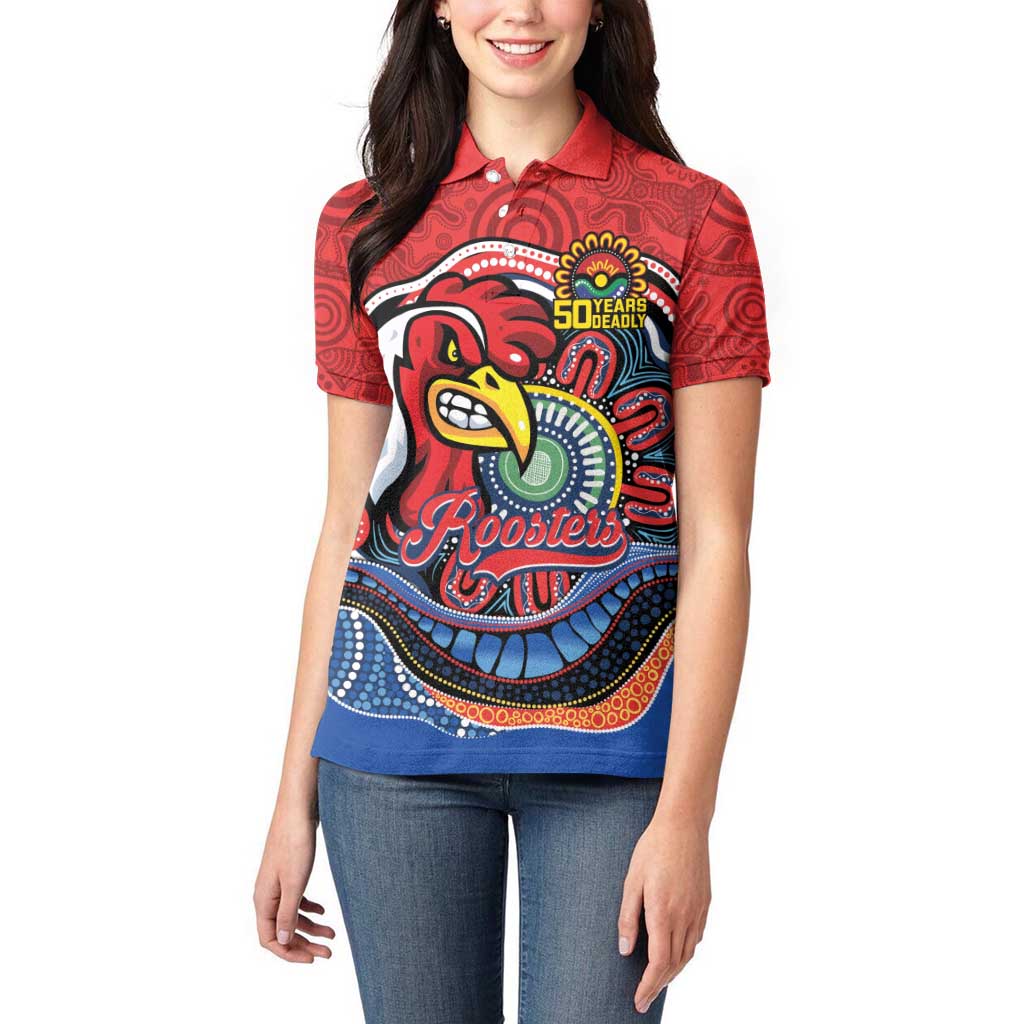 Custom Roosters Honouring First Nations Women Polo Shirt NAIDOC 2026 Deadly 50 Years