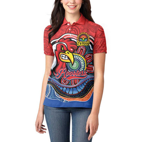 Custom Roosters Honouring First Nations Women Polo Shirt NAIDOC 2026 Deadly 50 Years