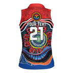 Custom Roosters Honouring First Nations Women Sleeveless Polo Shirt NAIDOC 2026 Deadly 50 Years