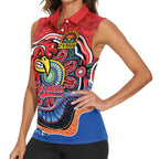 Custom Roosters Honouring First Nations Women Sleeveless Polo Shirt NAIDOC 2026 Deadly 50 Years