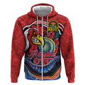 Custom Roosters Honouring First Nations Zip Hoodie NAIDOC 2026 Deadly 50 Years