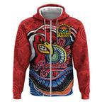 Custom Roosters Honouring First Nations Zip Hoodie NAIDOC 2026 Deadly 50 Years