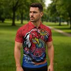 Custom Roosters Honouring First Nations Zipper Polo Shirt NAIDOC 2026 Deadly 50 Years