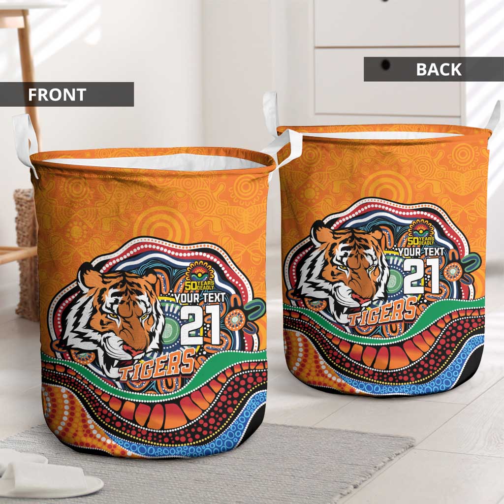 Custom Tigers Honouring First Nations Laundry Basket NAIDOC 2026 Deadly 50 Years