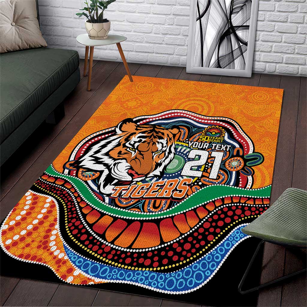 Custom Tigers Honouring First Nations Area Rug NAIDOC 2026 Deadly 50 Years