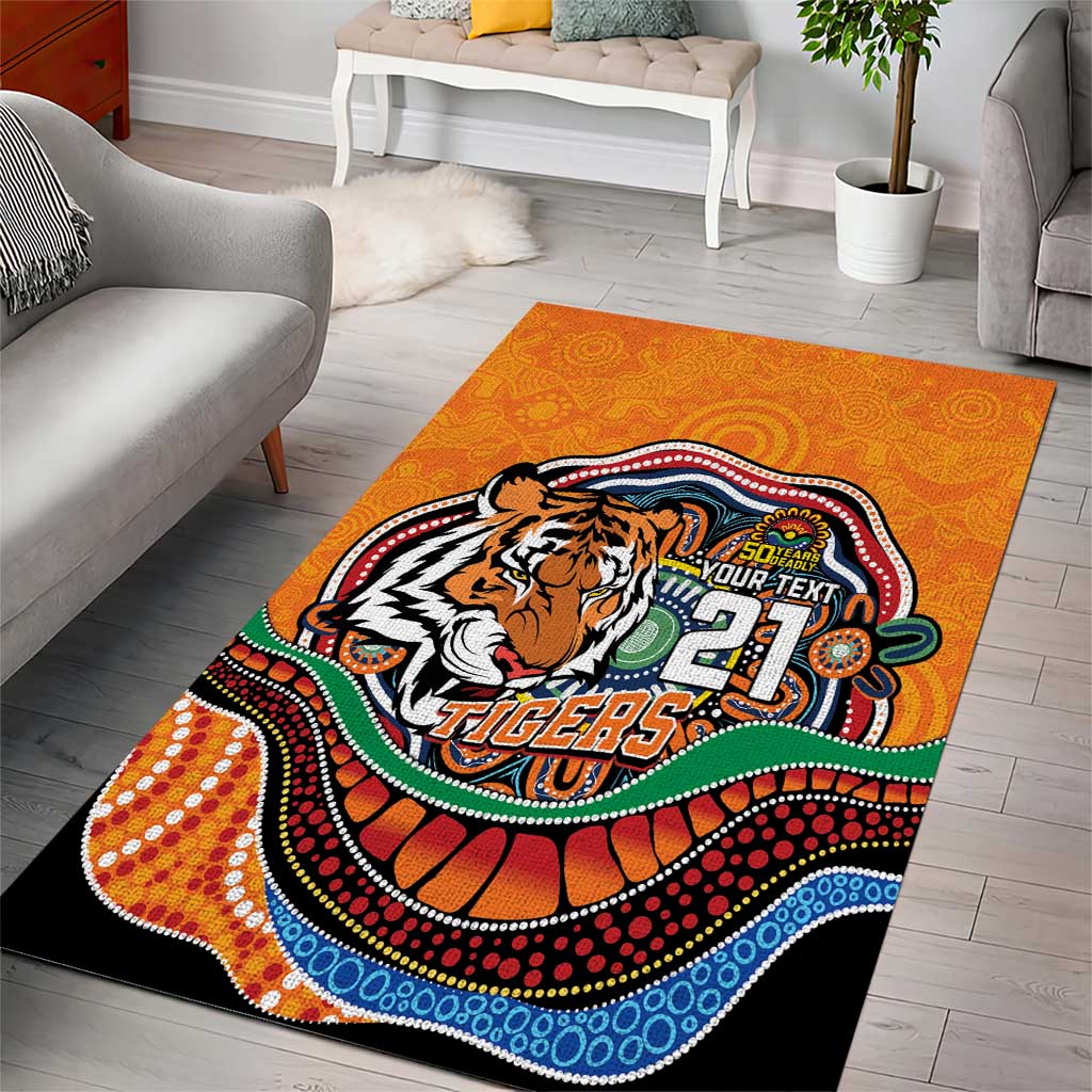 Custom Tigers Honouring First Nations Area Rug NAIDOC 2026 Deadly 50 Years