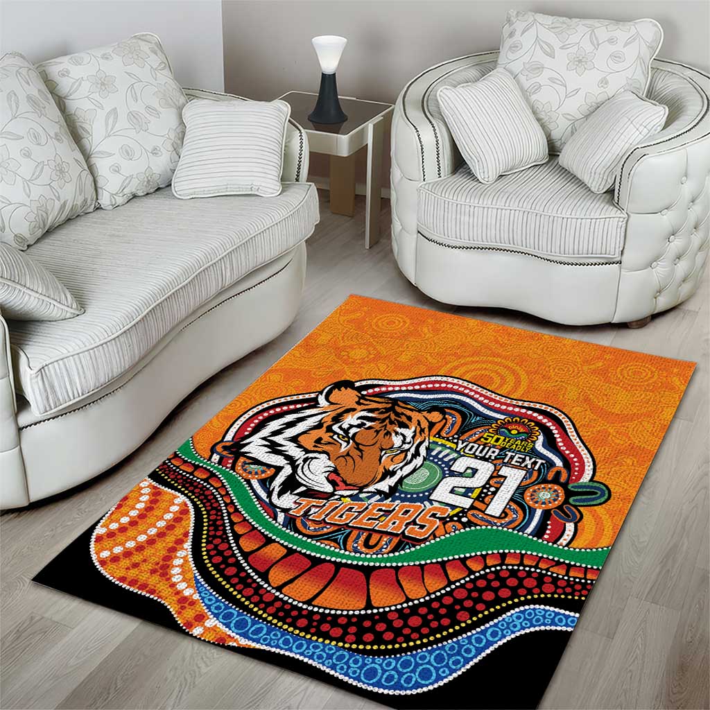 Custom Tigers Honouring First Nations Area Rug NAIDOC 2026 Deadly 50 Years