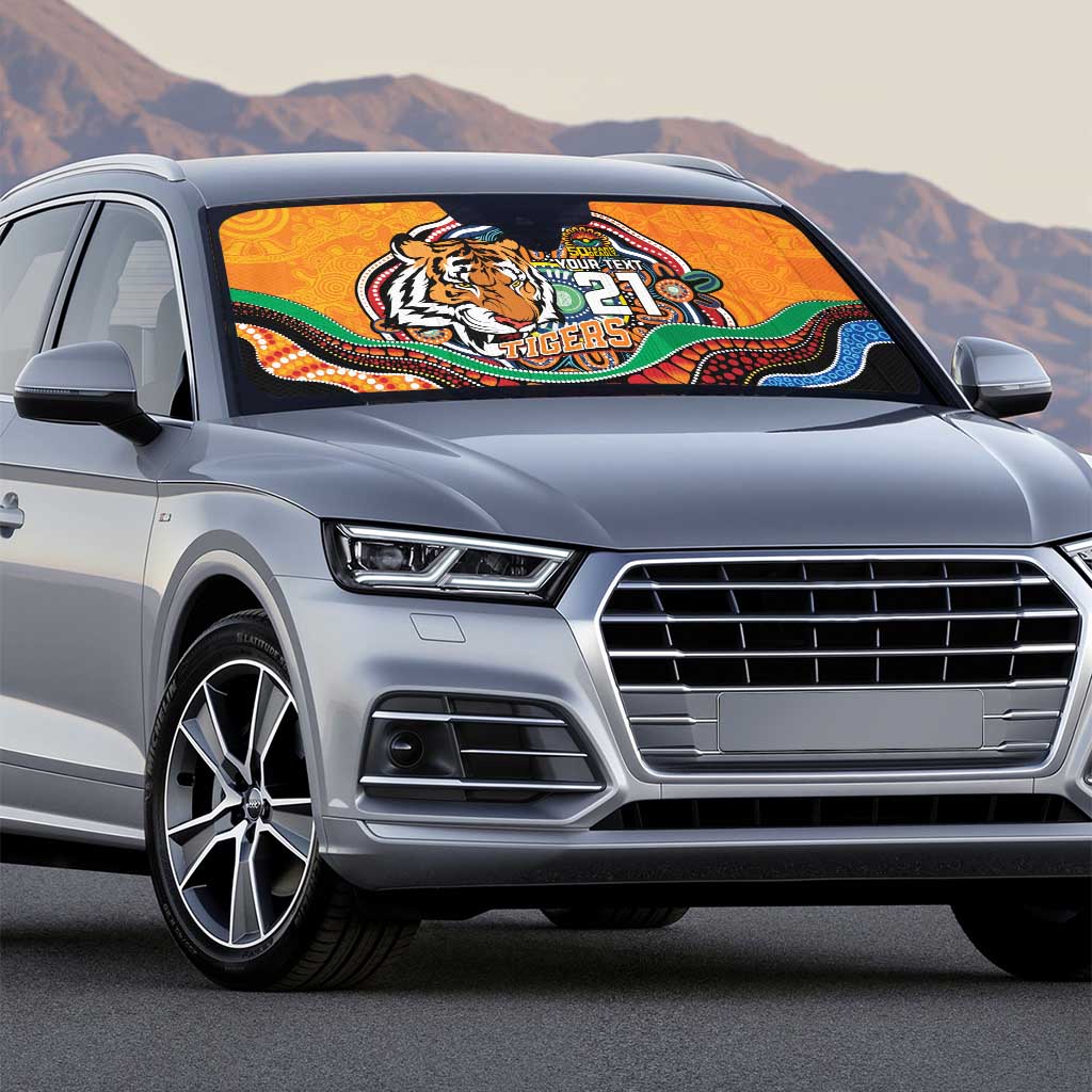 Custom Tigers Honouring First Nations Auto Sun Shade NAIDOC 2026 Deadly 50 Years