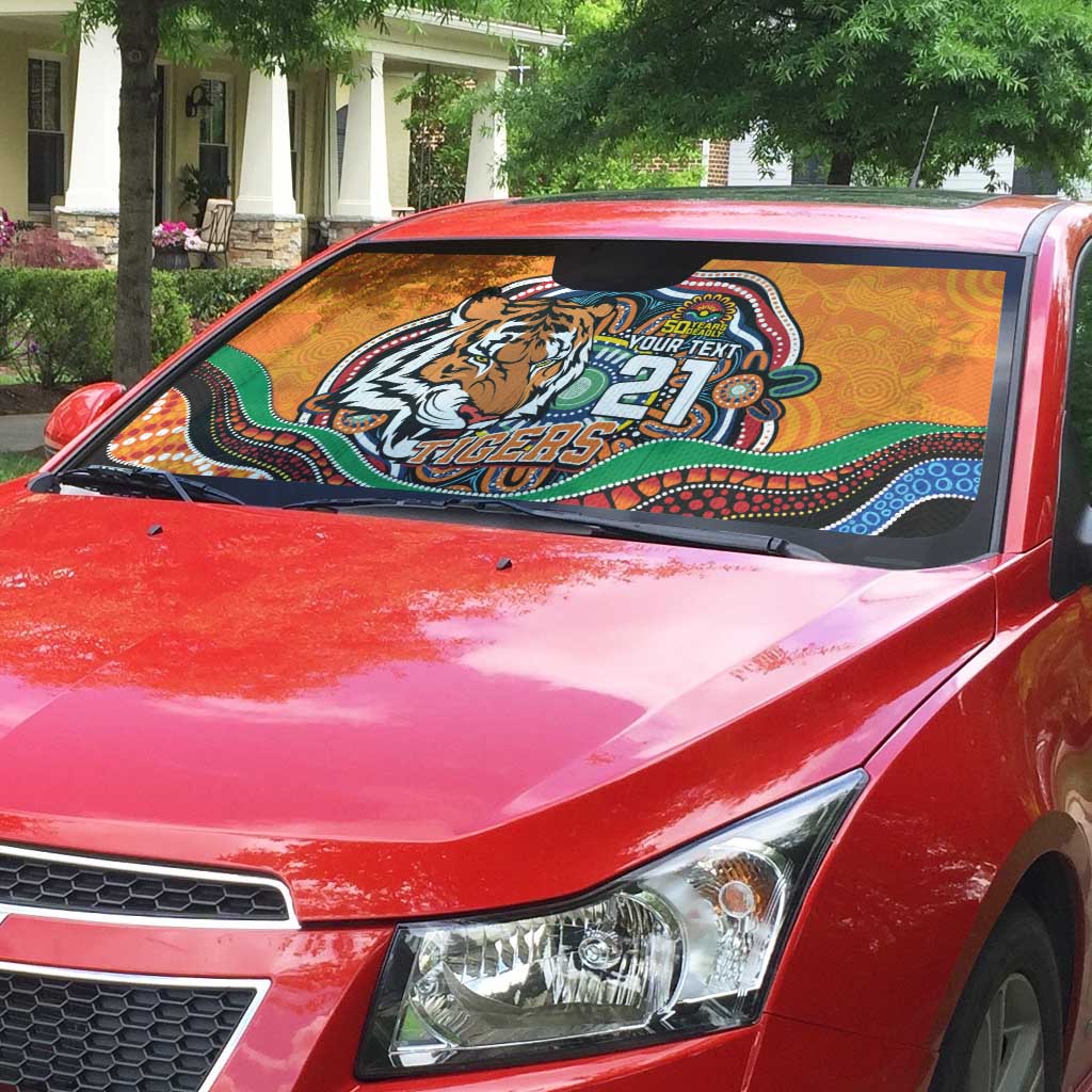 Custom Tigers Honouring First Nations Auto Sun Shade NAIDOC 2026 Deadly 50 Years