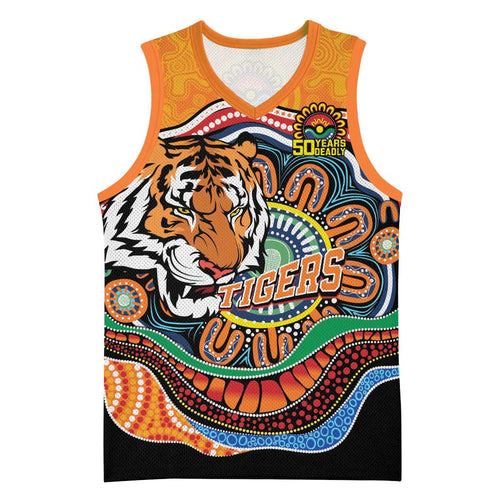 Custom Tigers Honouring First Nations Basketball Jersey NAIDOC 2026 Deadly 50 Years