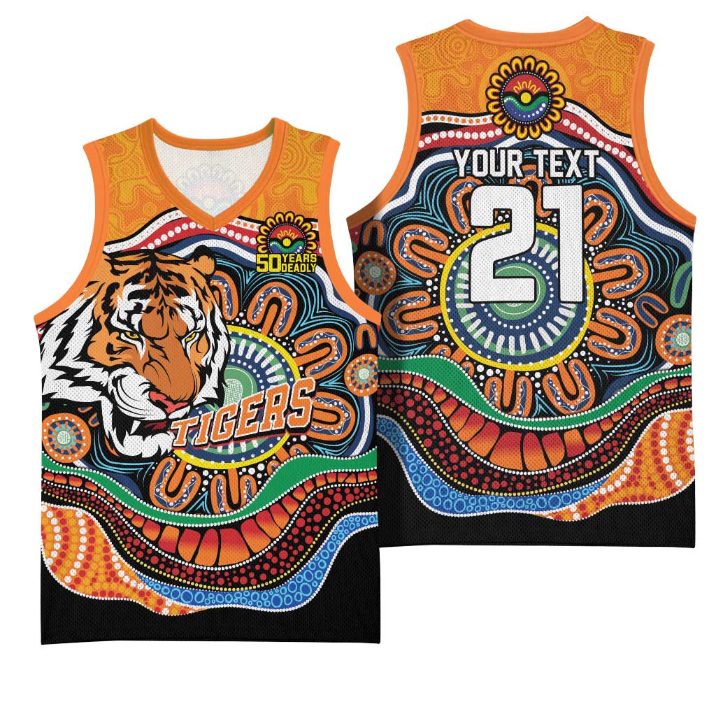 Custom Tigers Honouring First Nations Basketball Jersey NAIDOC 2026 Deadly 50 Years