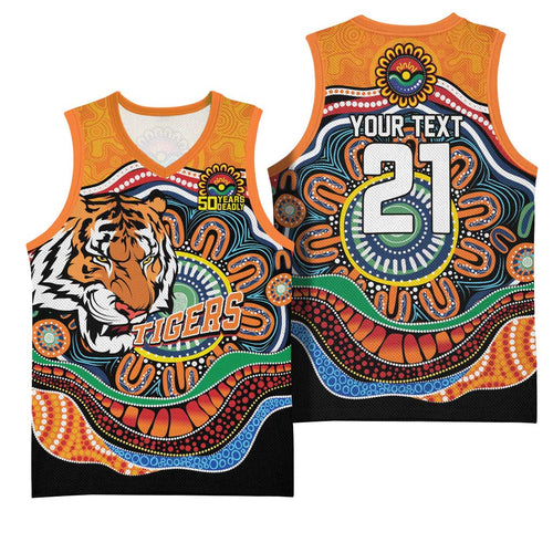 Custom Tigers Honouring First Nations Basketball Jersey NAIDOC 2026 Deadly 50 Years