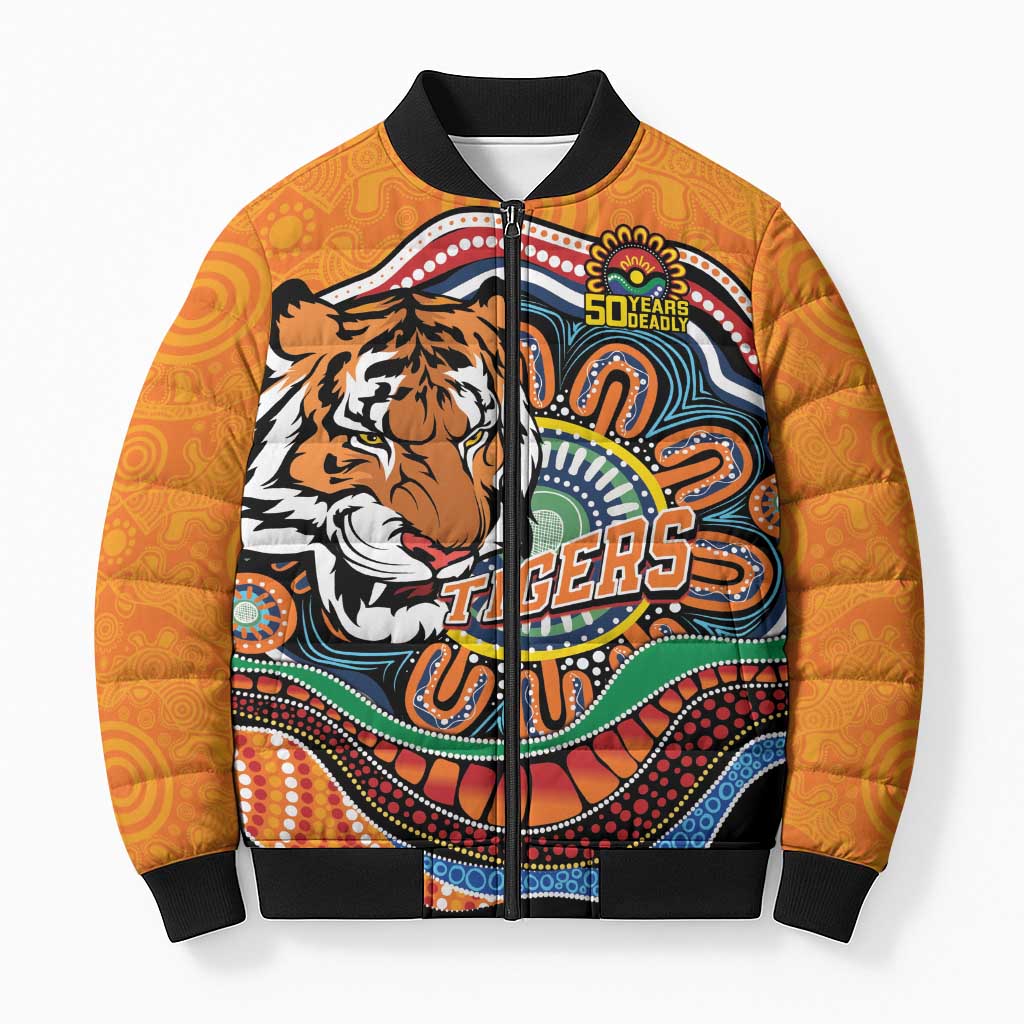 Custom Tigers Honouring First Nations Bomber Puffer Jacket NAIDOC 2026 Deadly 50 Years