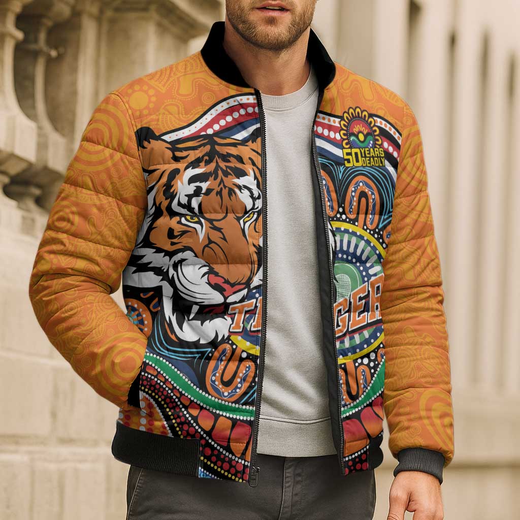 Custom Tigers Honouring First Nations Bomber Puffer Jacket NAIDOC 2026 Deadly 50 Years