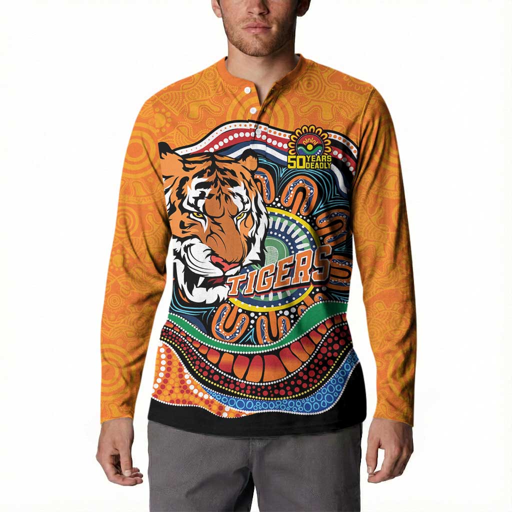 Custom Tigers Honouring First Nations Button Sweatshirt NAIDOC 2026 Deadly 50 Years