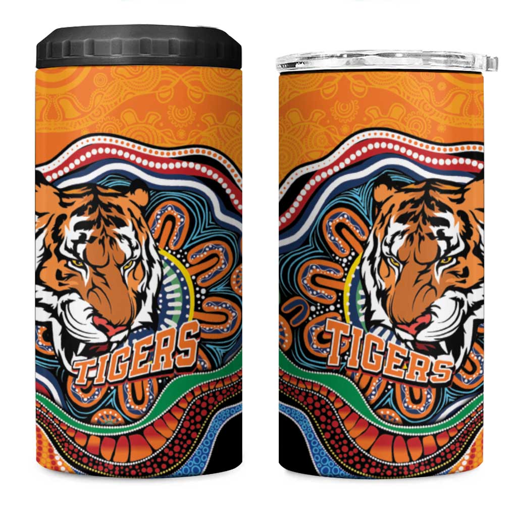 Custom Tigers Honouring First Nations 4 in 1 Can Cooler Tumbler NAIDOC 2026 Deadly 50 Years