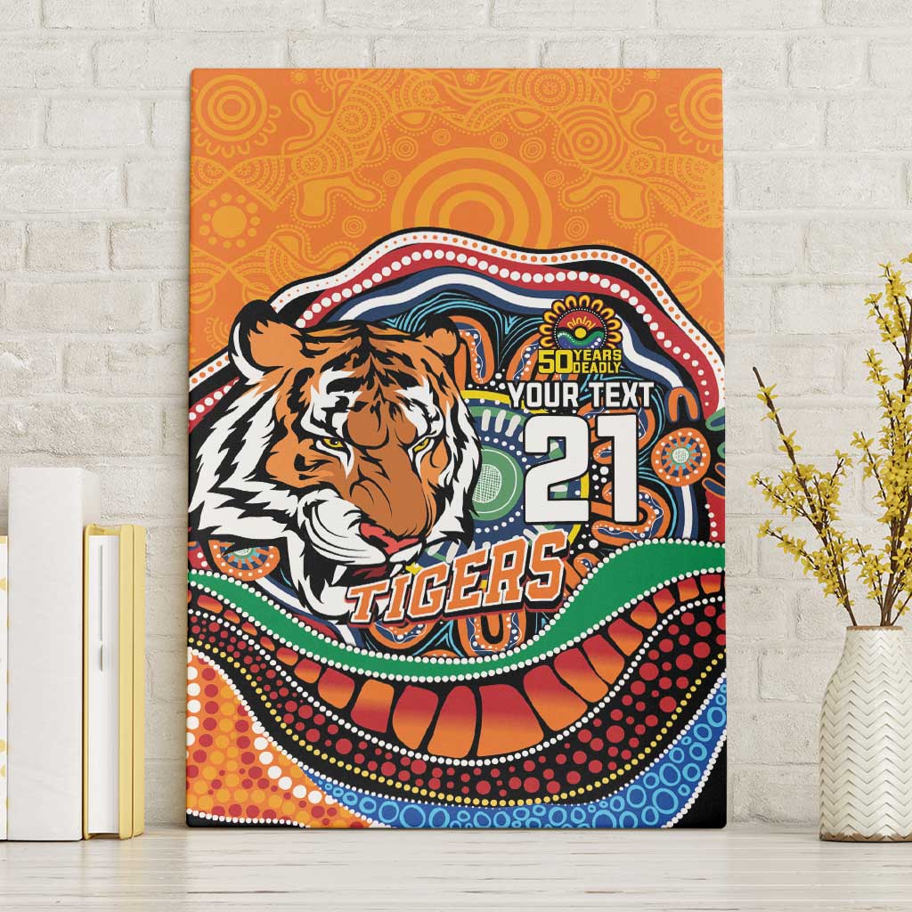Custom Tigers Honouring First Nations Canvas Wall Art NAIDOC 2026 Deadly 50 Years