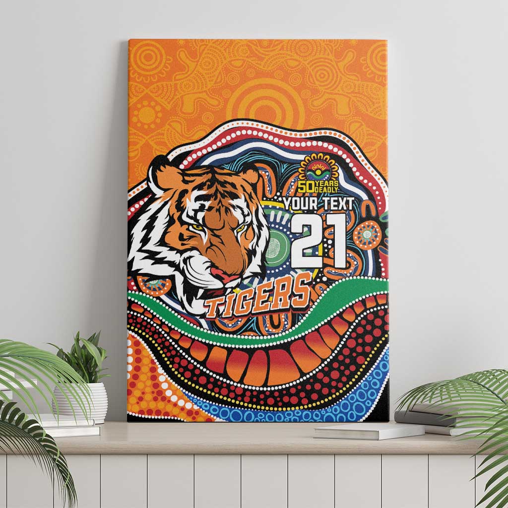 Custom Tigers Honouring First Nations Canvas Wall Art NAIDOC 2026 Deadly 50 Years