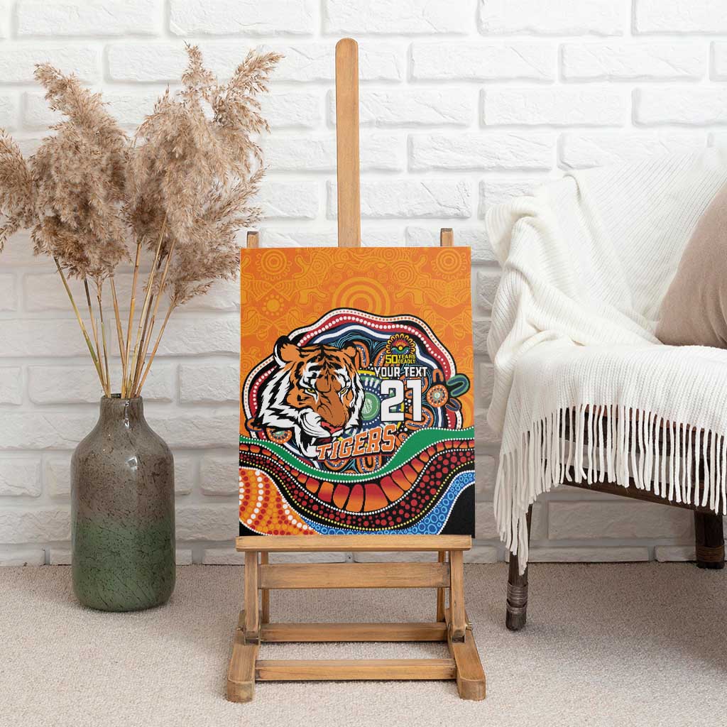 Custom Tigers Honouring First Nations Canvas Wall Art NAIDOC 2026 Deadly 50 Years