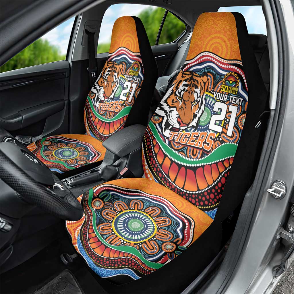 Custom Tigers Honouring First Nations Car Seat Cover NAIDOC 2026 Deadly 50 Years