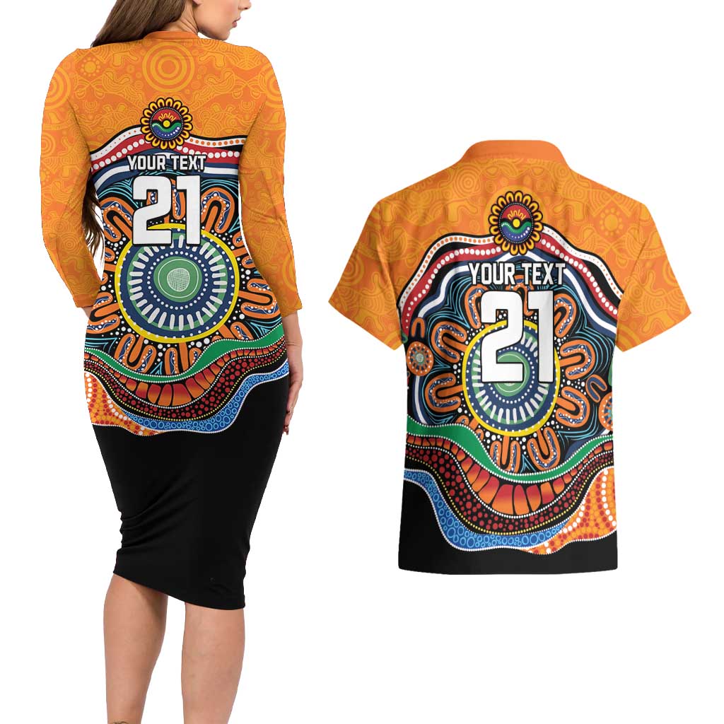 Custom Tigers Honouring First Nations Couples Matching Long Sleeve Bodycon Dress and Hawaiian Shirt NAIDOC 2026 Deadly 50 Years