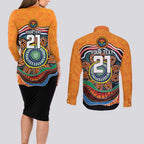 Custom Tigers Honouring First Nations Couples Matching Long Sleeve Bodycon Dress and Long Sleeve Button Shirt NAIDOC 2026 Deadly 50 Years