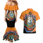 Custom Tigers Honouring First Nations Couples Matching Mermaid Dress and Hawaiian Shirt NAIDOC 2026 Deadly 50 Years