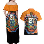 Custom Tigers Honouring First Nations Couples Matching Off Shoulder Maxi Dress and Hawaiian Shirt NAIDOC 2026 Deadly 50 Years