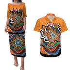 Custom Tigers Honouring First Nations Couples Matching Puletasi and Hawaiian Shirt NAIDOC 2026 Deadly 50 Years