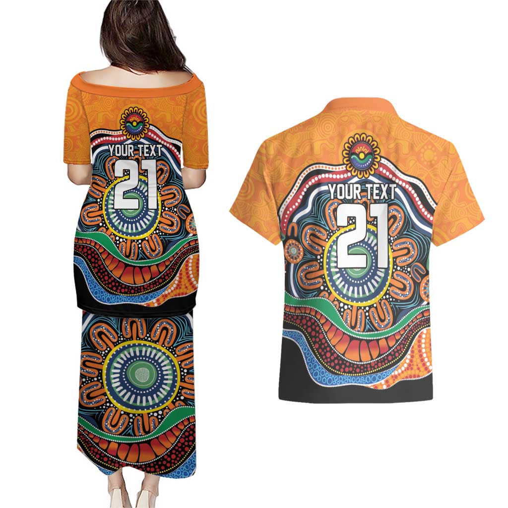 Custom Tigers Honouring First Nations Couples Matching Puletasi and Hawaiian Shirt NAIDOC 2026 Deadly 50 Years