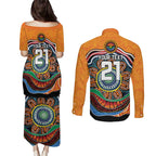 Custom Tigers Honouring First Nations Couples Matching Puletasi and Long Sleeve Button Shirt NAIDOC 2026 Deadly 50 Years