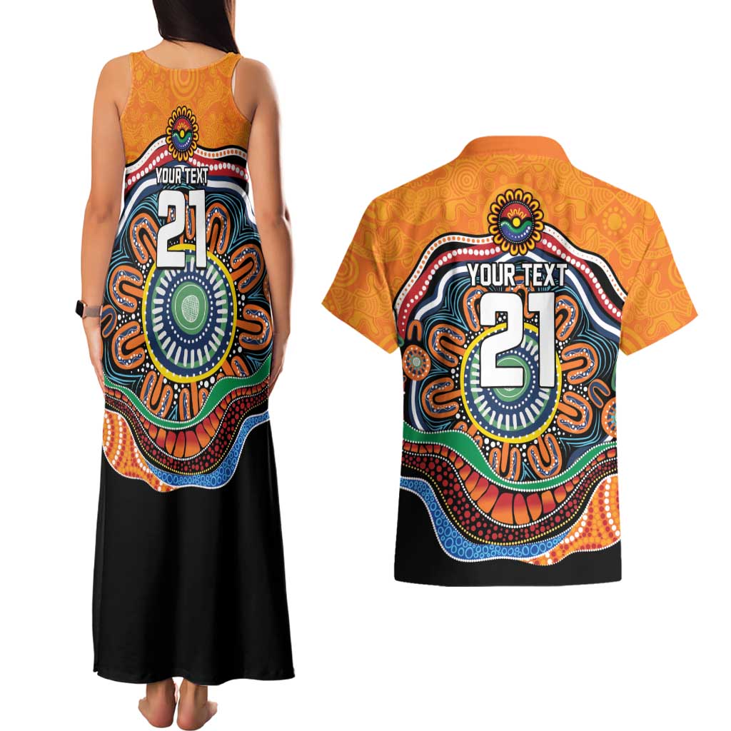 Custom Tigers Honouring First Nations Couples Matching Tank Maxi Dress and Hawaiian Shirt NAIDOC 2026 Deadly 50 Years