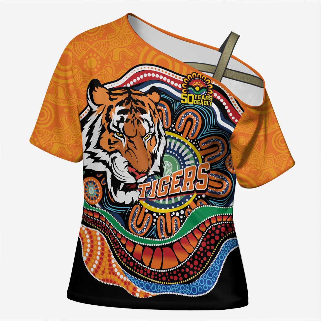 Custom Tigers Honouring First Nations Cross Shoulder Shirt NAIDOC 2026 Deadly 50 Years