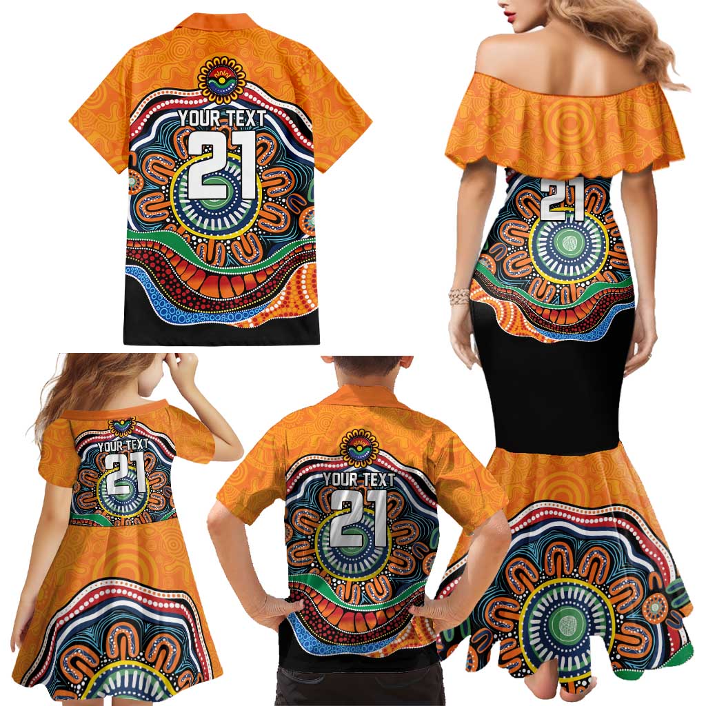 Custom Tigers Honouring First Nations Family Matching Mermaid Dress and Hawaiian Shirt NAIDOC 2026 Deadly 50 Years