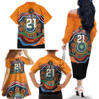 Custom Tigers Honouring First Nations Family Matching Off The Shoulder Long Sleeve Dress and Hawaiian Shirt NAIDOC 2026 Deadly 50 Years