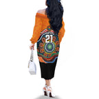 Custom Tigers Honouring First Nations Family Matching Off The Shoulder Long Sleeve Dress and Hawaiian Shirt NAIDOC 2026 Deadly 50 Years