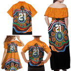 Custom Tigers Honouring First Nations Family Matching Off Shoulder Maxi Dress and Hawaiian Shirt NAIDOC 2026 Deadly 50 Years
