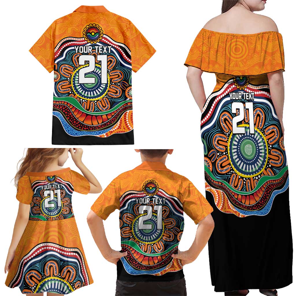 Custom Tigers Honouring First Nations Family Matching Off Shoulder Maxi Dress and Hawaiian Shirt NAIDOC 2026 Deadly 50 Years