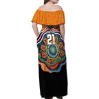 Custom Tigers Honouring First Nations Family Matching Off Shoulder Maxi Dress and Hawaiian Shirt NAIDOC 2026 Deadly 50 Years