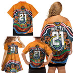 Custom Tigers Honouring First Nations Family Matching Off Shoulder Short Dress and Hawaiian Shirt NAIDOC 2026 Deadly 50 Years