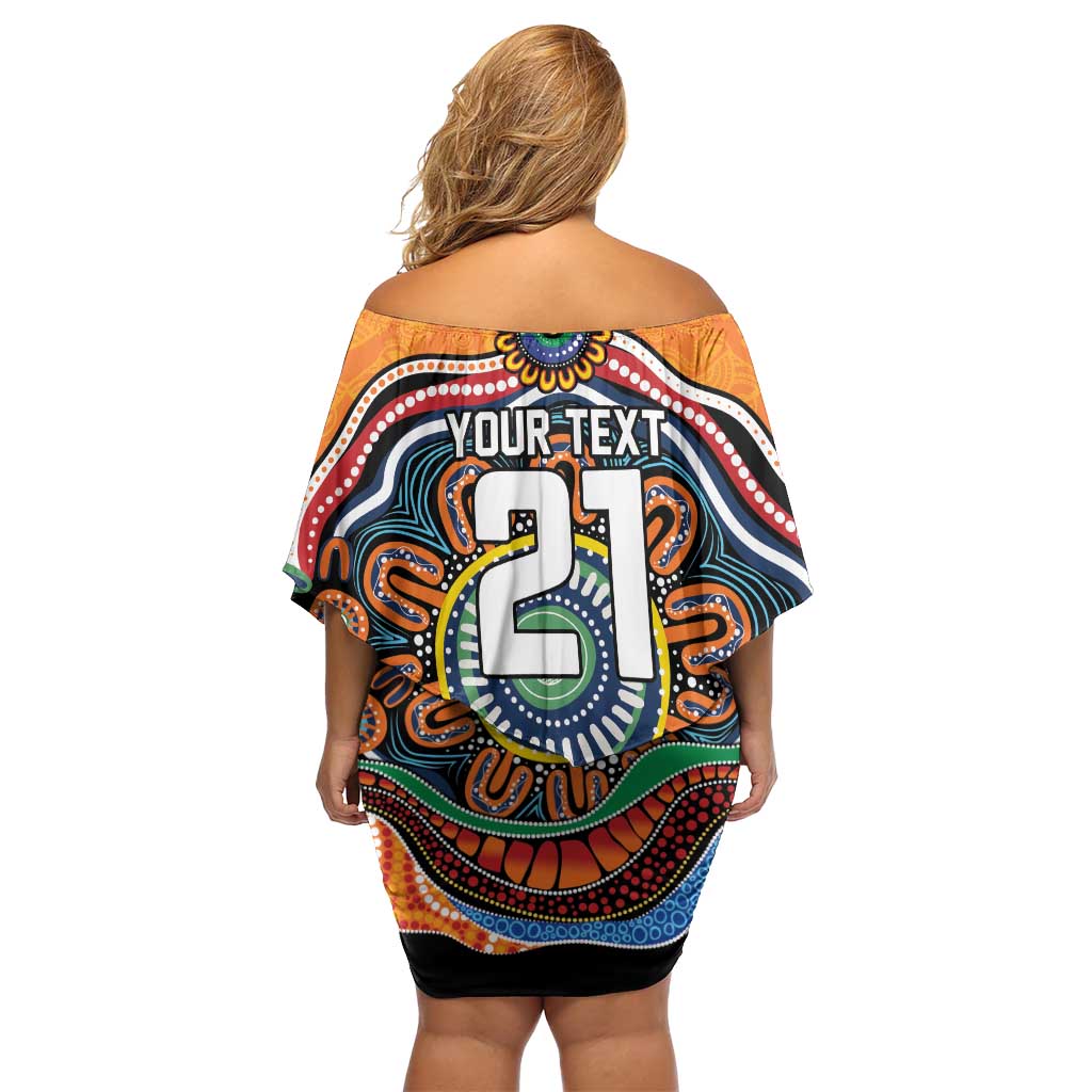 Custom Tigers Honouring First Nations Family Matching Off Shoulder Short Dress and Hawaiian Shirt NAIDOC 2026 Deadly 50 Years