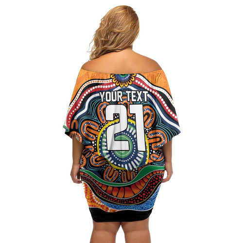 Custom Tigers Honouring First Nations Family Matching Off Shoulder Short Dress and Hawaiian Shirt NAIDOC 2026 Deadly 50 Years