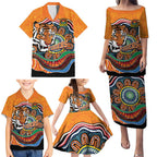 Custom Tigers Honouring First Nations Family Matching Puletasi and Hawaiian Shirt NAIDOC 2026 Deadly 50 Years