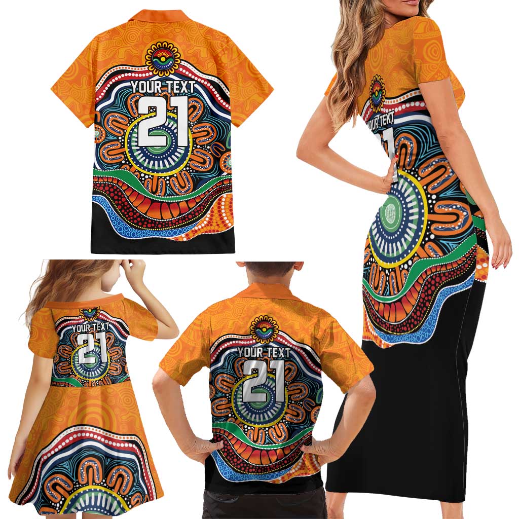 Custom Tigers Honouring First Nations Family Matching Short Sleeve Bodycon Dress and Hawaiian Shirt NAIDOC 2026 Deadly 50 Years